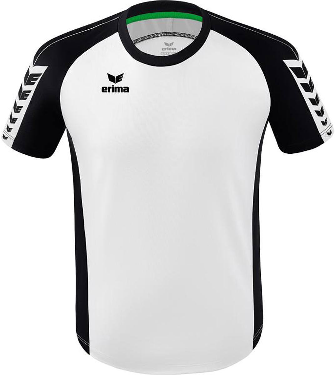 Erima Six Wings Shirt Korte Mouw Heren - Wit / Zwart | Maat: S