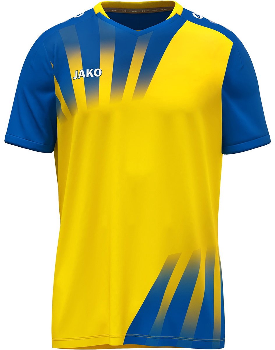Jako Vintage Shirt Korte Mouw Kinderen - Geel / Royal | Maat: 140