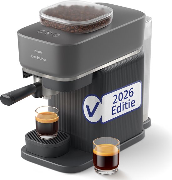 Philips BAR305/60 Baristina - Semi-Automatische Espressomachine - Pistonmachine - Koffiemachine met Bonen - Zwart