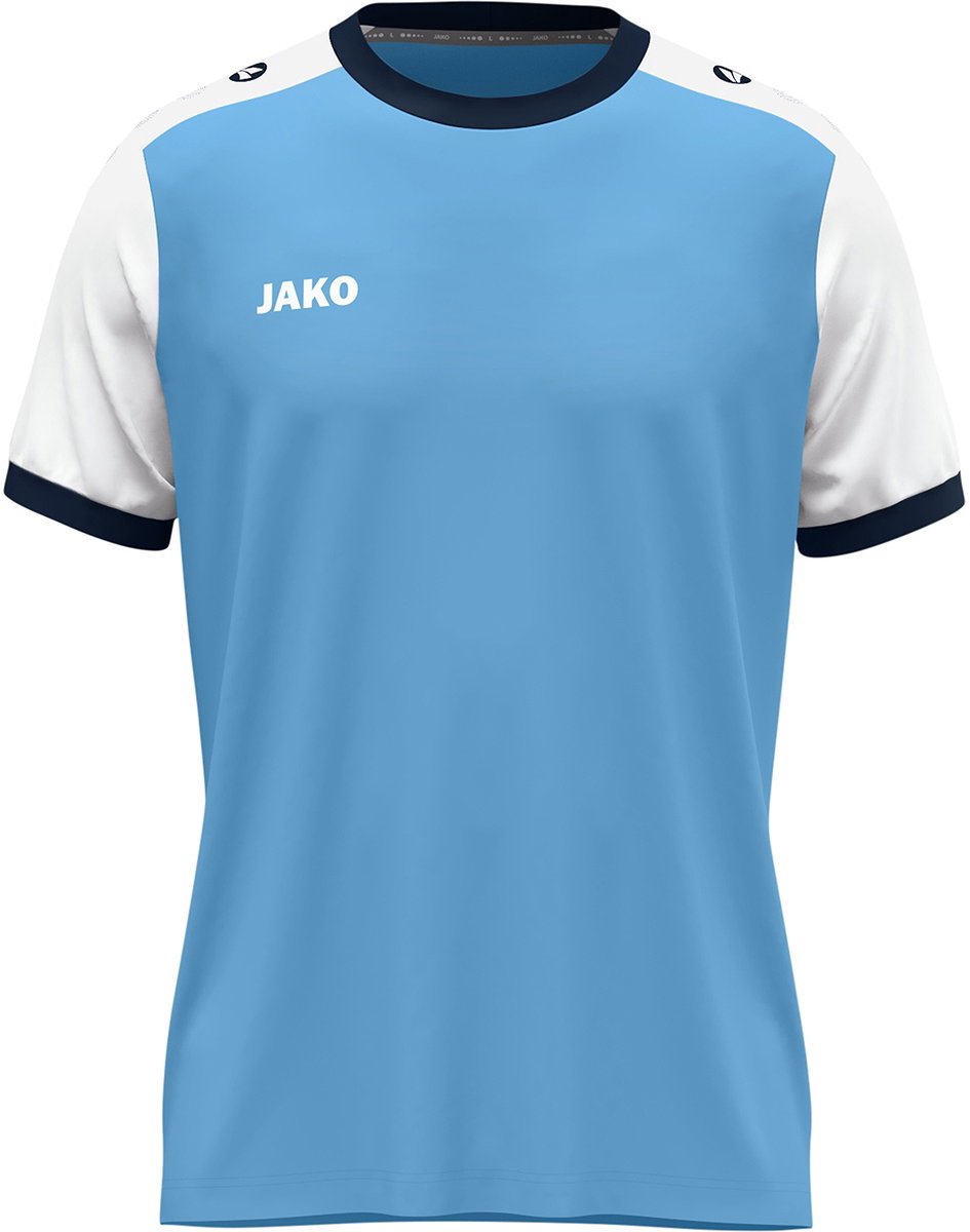 Jako Dynamic Shirt Korte Mouw Kinderen - Hemelsblauw / Wit / Marine | Maat: 128