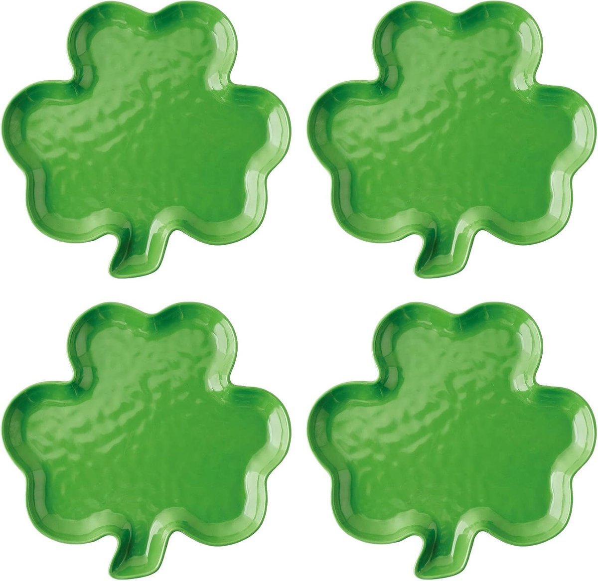 Serveerborden Set - Dessert Borden - Feestelijk Diner - Onbreekbaar Melamine - 7 Inch - Groen
