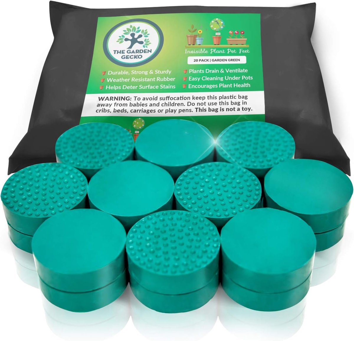 Onzichtbare Pot Voeten - Plantenpot Verhogers - Optimale Afwatering - Robuust EPDM Rubber 