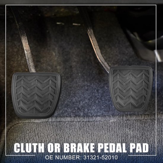 Pedaalhoezen Set - Rem en Gas - Auto Interieur - Duurzaam Rubber - Standaard Maat - Zwart — afbeelding 4