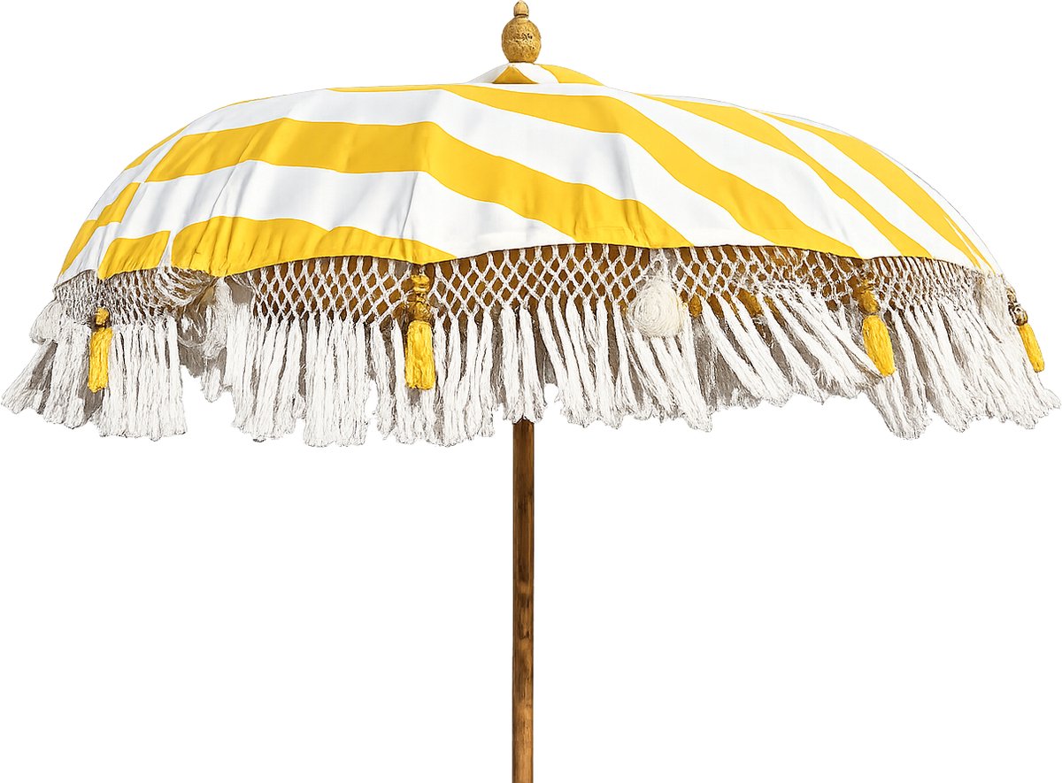 Parasol Bali Geel/Wit - Ø185cm