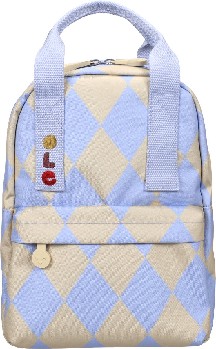Ole rugzak small diamond vanilla / ice blue