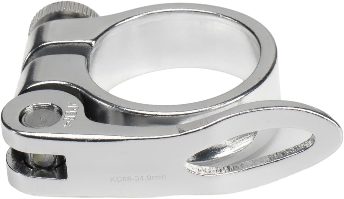 Zadelklem Set - Fiets Onderdelen - Zadel Verstellen - Snelle Bevestiging - 34.9mm - Zilver