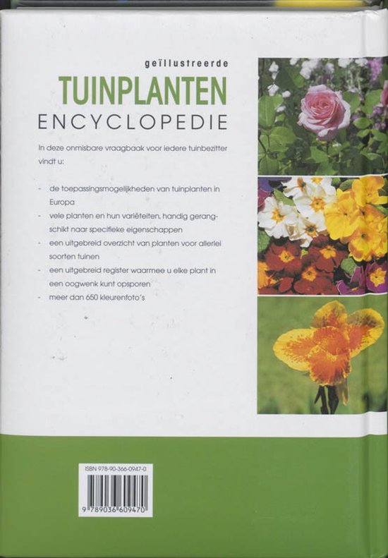 Geillustreerde tuinplanten encyclopedie met roze bloem en kleurrijke primula's