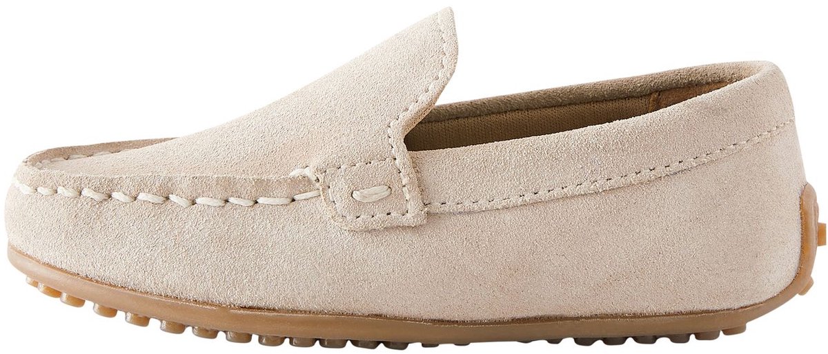 Next - Jongens - Suède instaploafers met brede pasvorm (G) - Naturel