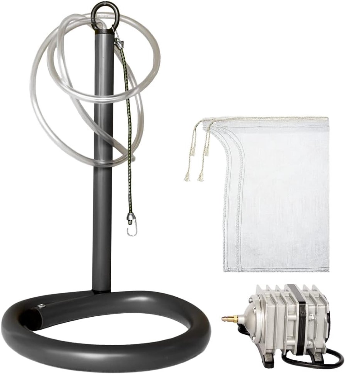 Compost Thee Brewer - Wormgiet Thee Apparaat - Planten Voeden - Inclusief Pomp - 5 Gallon Emmer - Bruin of Groen