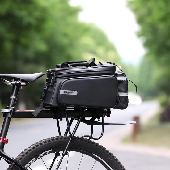 Uitbreidbare bagagedrager tas voor fiets 11-30L Waterdichte fietstas Bagagedrager Multifunctionele cameratas Achterzak Opvouwbare zijvakken met flessenhouder Regenhoes van Lixada — afbeelding 3