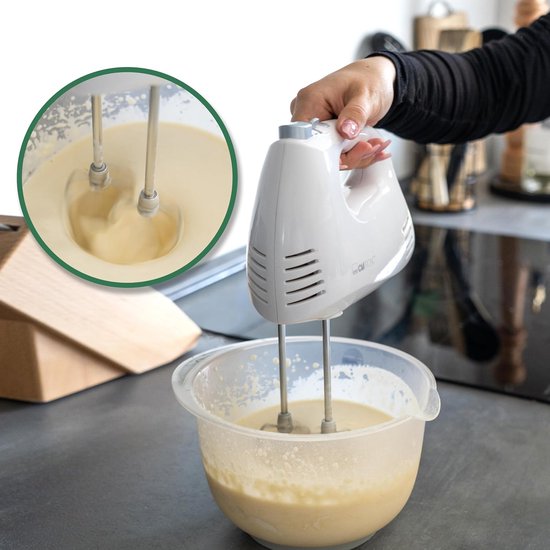Handmixer en Staafmixer - Keukenmixer - Bakken en Koken - 300 Watt Kracht - 5 Snelheden - Wit — afbeelding 3