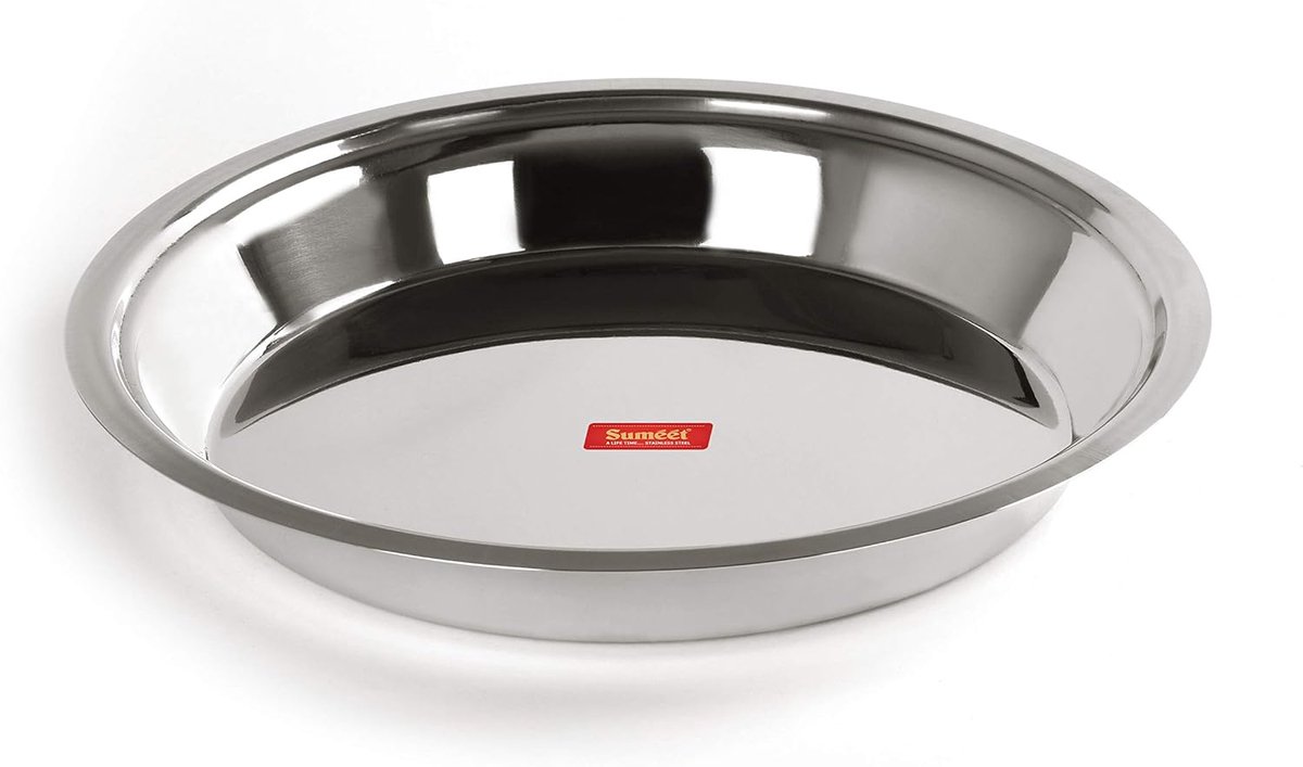 RVS Kookpan - Sauspan - Lange bereidingen - Heavy Duty constructie - 35.5cm diameter - Staal