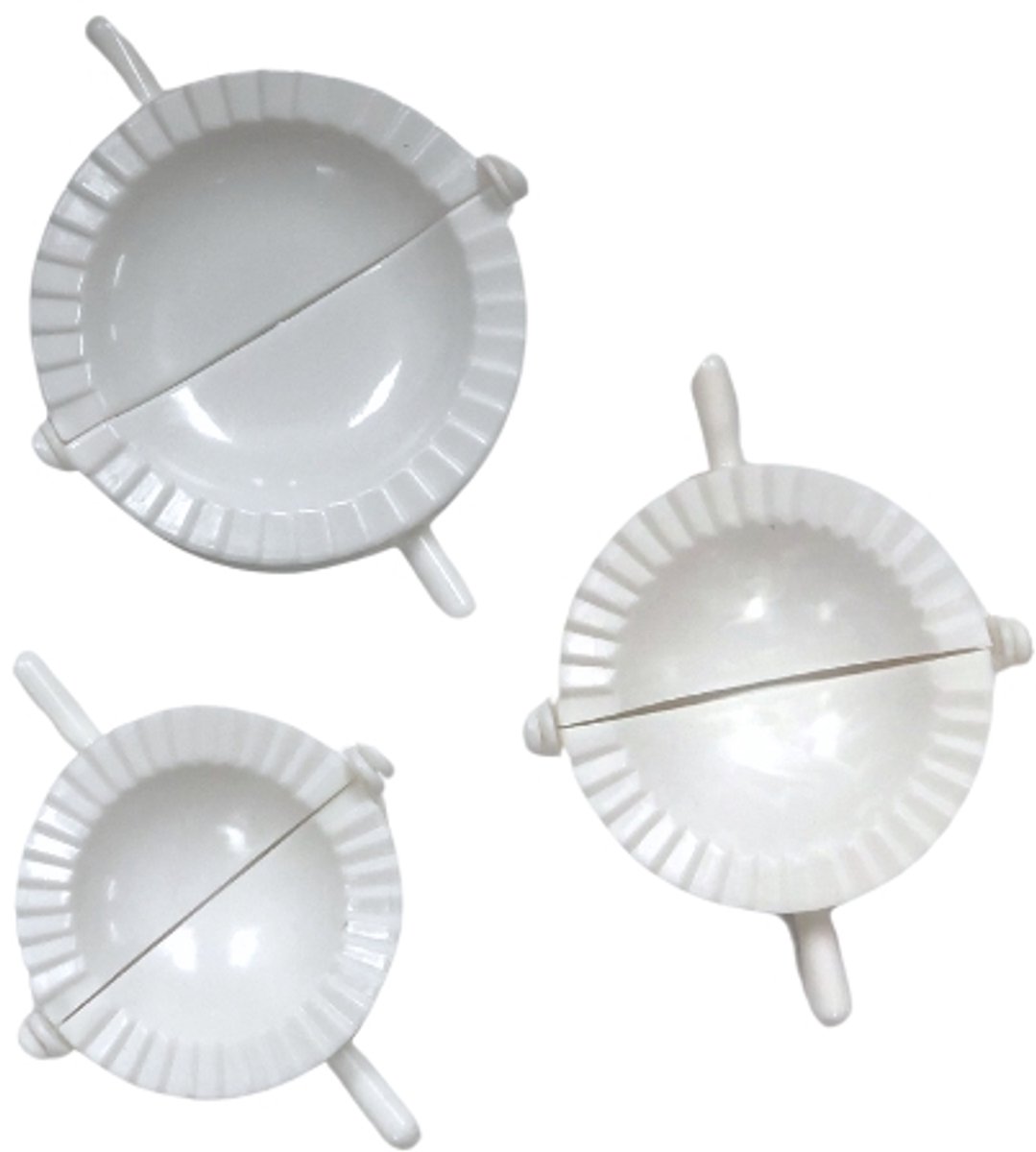 3x Dumpling maker - Pastei / ravioli / empanada mal - Deegvormer - Uitsteker - 6, 8 en 10 cm diameter - Keuken tool / gadget - Kookgerei - Jonyx