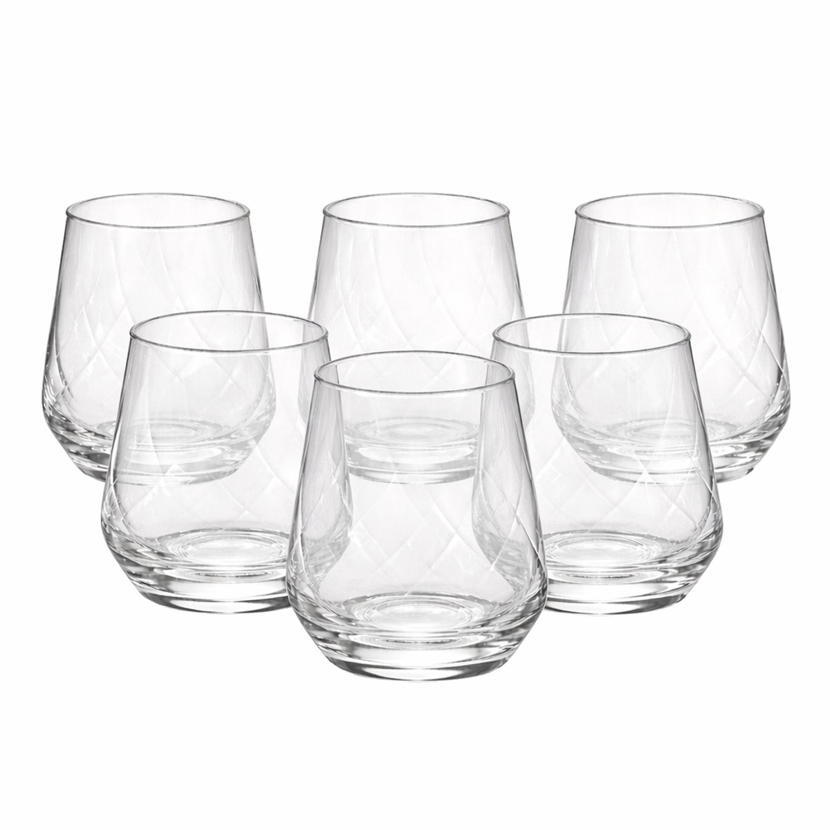KROSNO Splendour Lumi Drinkglazen – Set van 6 – 400 ml – Transparant Glas – Luxe Design