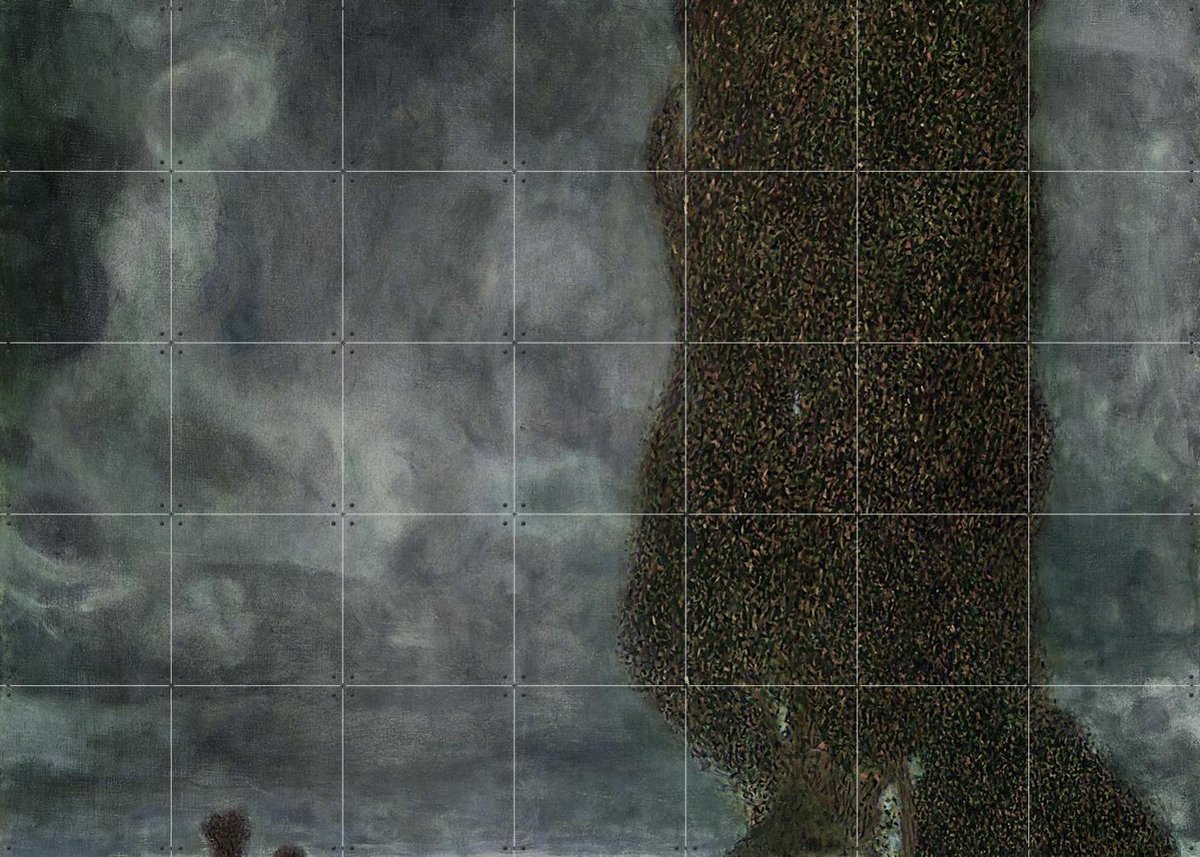 IXXI Approaching Thunderstorm, Gustav Klimt & Bridgeman Images - 140 x 100 cm - Gratis ophangtool - Grote wanddecoratie en posters - Art Nouveau