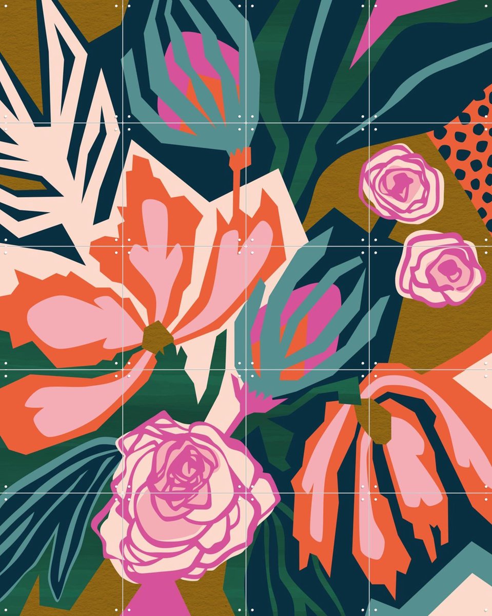 IXXI I Love The Sun, Megan Gallagher - 80 x 100 cm - Gratis ophangtool - Grote wanddecoratie en posters - Digitale Kunst, Illustraties, Grafisch
