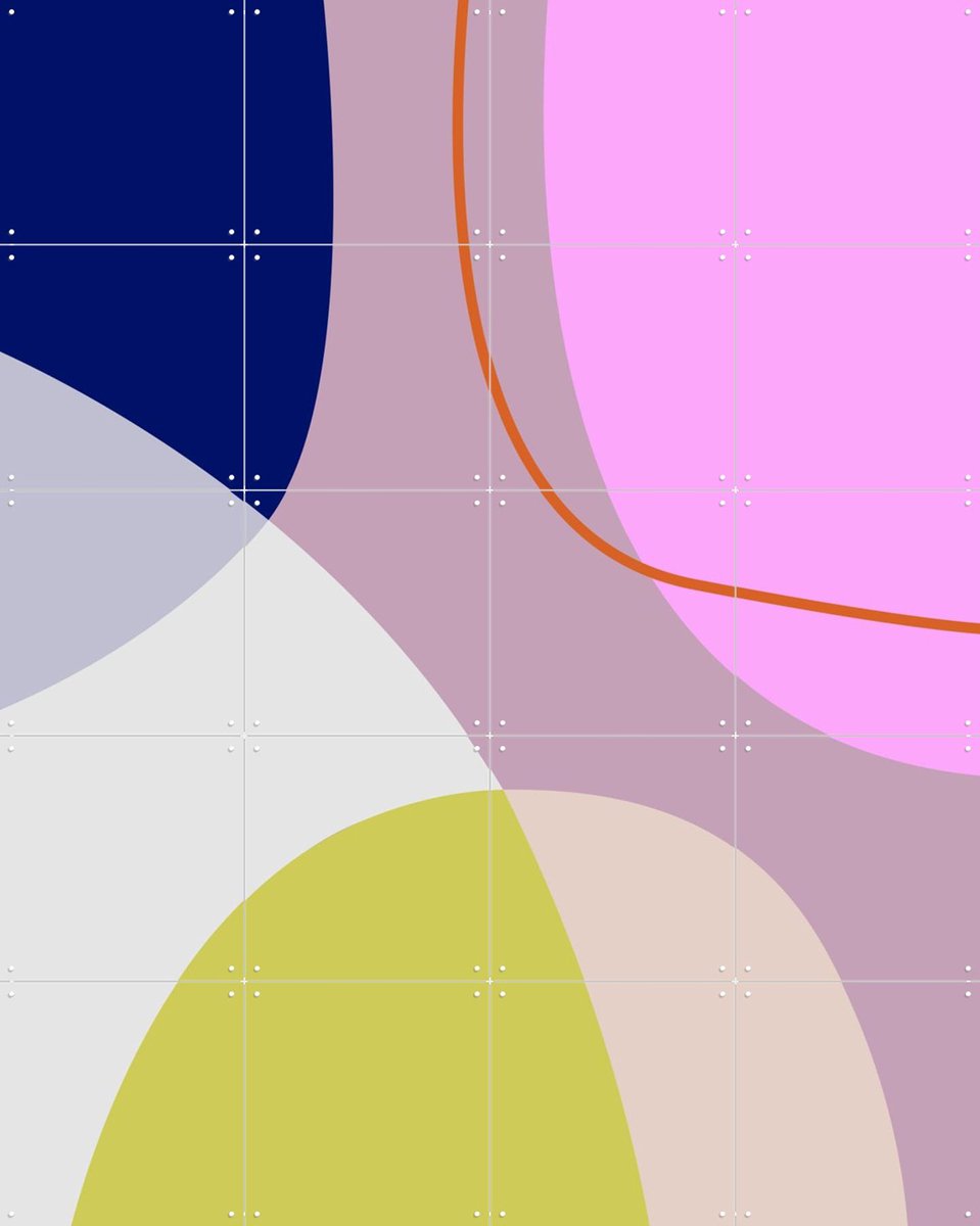 IXXI Bold Shapes 7X, Mareike Böhmer - 80 x 100 cm - Gratis ophangtool - Grote wanddecoratie en posters - Geometrische Kunst, Kleurrijk, Grafisch