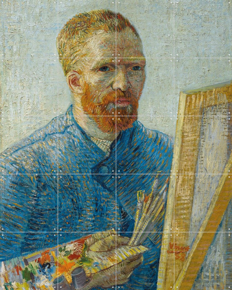 IXXI Zelfportret als schilder (1888), Vincent van Gogh (1853 - 1890) & Van Gogh Museum - 80 x 100 cm - Gratis ophangtool - Grote wanddecoratie en