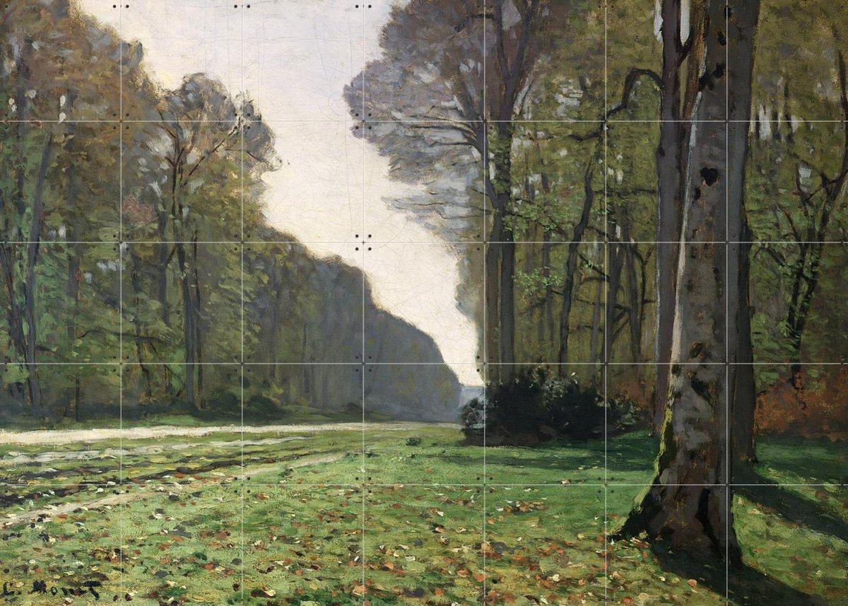 IXXI The Road to Bas-Breau - Fontaintebleau, Claude Monet & Bridgeman Images - 140 x 100 cm - Gratis ophangtool - Grote wanddecoratie en posters -