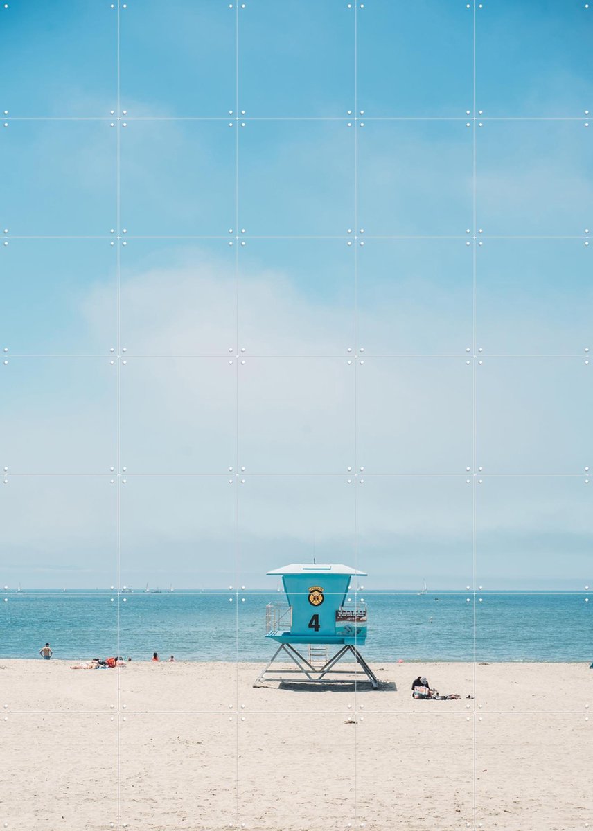 IXXI California Guard Tower, Pati Photography - 100 x 140 cm - Gratis ophangtool - Grote wanddecoratie en posters - Minimalisme, Fotografie