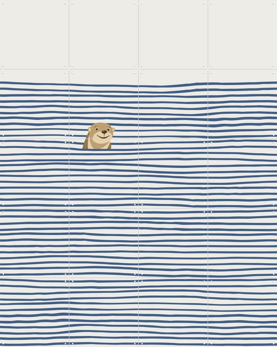 IXXI Otter Pop, Little Dean & Various - 80 x 100 cm - Gratis ophangtool - Grote wanddecoratie en posters - Grafisch Ontwerp, Minimalisme