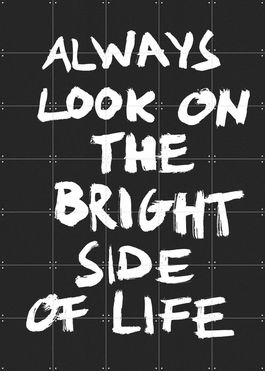 IXXI Always look on the bright Side of Life, Marcus Kraft - 100 x 140 cm - Gratis ophangtool - Grote wanddecoratie en posters - Illustraties