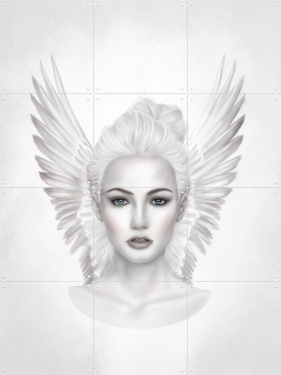 IXXI Angel-like, Erik Andreas - 60 x 80 cm - Gratis ophangtool - Grote wanddecoratie en posters - Digitale Kunst, Illustraties, Slaapkamer, Woonkamer