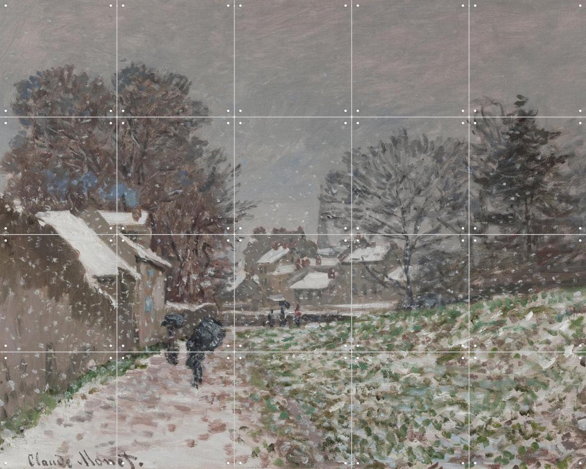 IXXI Snow at Argenteuil, Claude Monet & Museum of Fine Arts Boston - 100 x 80 cm - Gratis ophangtool - Grote wanddecoratie en posters - Schilderijen