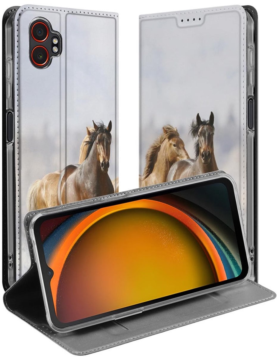 Telefoonhoesje met pashouder Samsung Galaxy Xcover 7 Pro Paarden