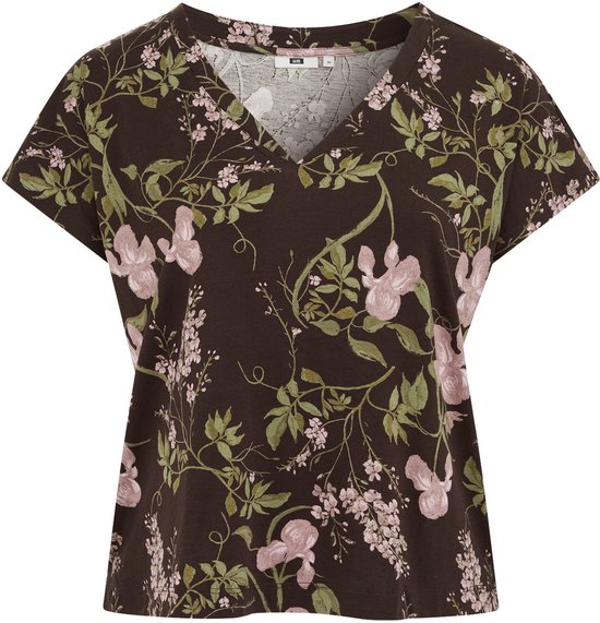 WE Fashion Dames Jersey T-shirt met print - Curve