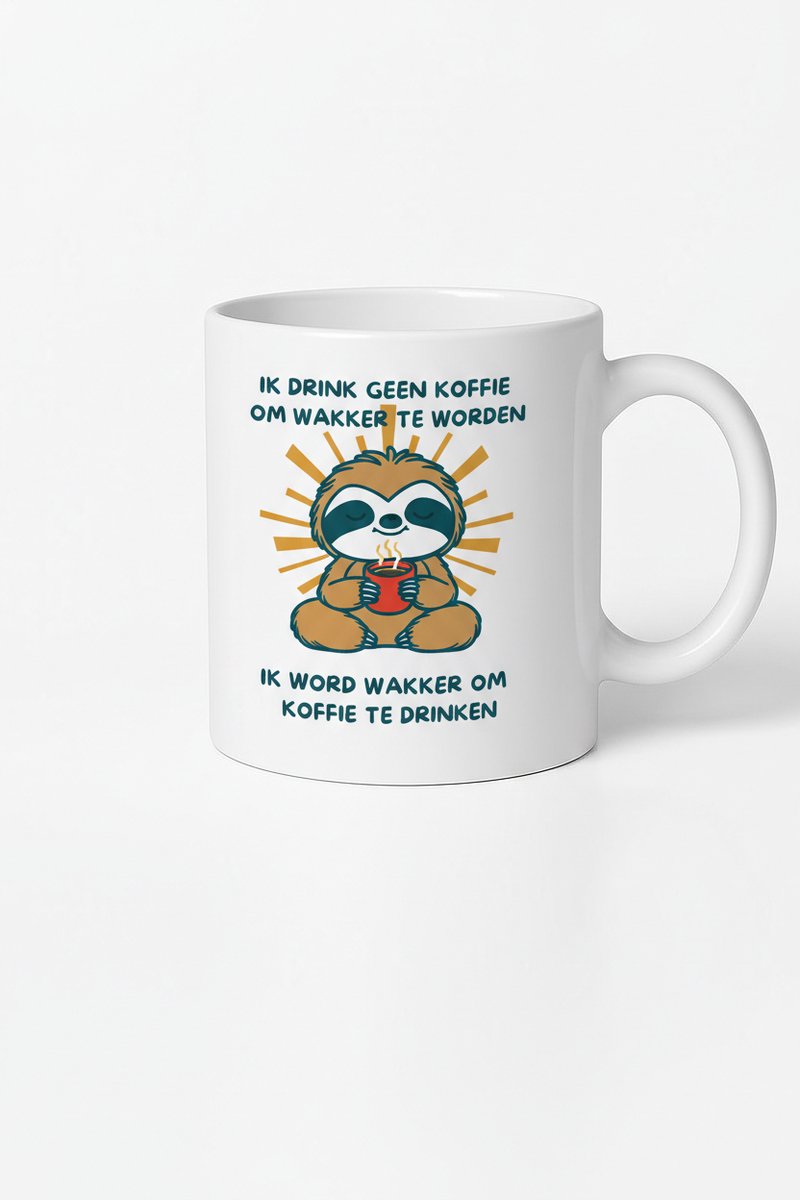 Sloth Koffiemok - Ik Drink Geen Koffie Om Wakker Te Worden