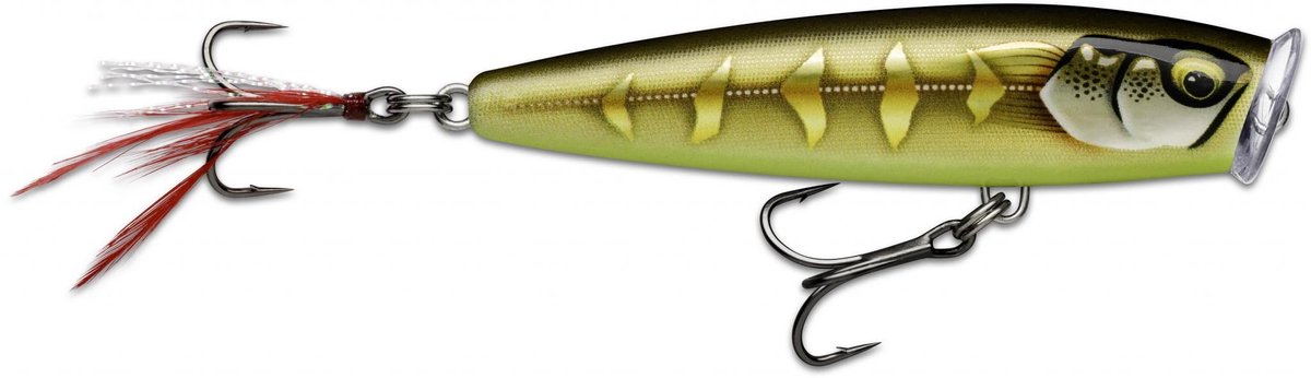 Rapala Skitter Pop Elite Gilded Striped Grey Shiner 7.5cm Gilded Striped Grey Shiner