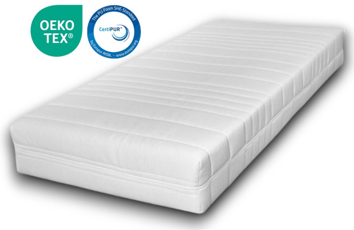 EasyBedden® 140x210 Pocketveer matras - 20 cm dik | Koudschuim - Luxe Tijk - 100 % Veilig