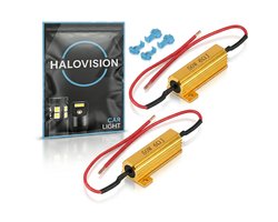 Halovision Universele Halogeen naar LED Canbus Anti-Error Decoder Weerstand 6 Ohm 50W Set - Voorkom Foutmeldingen en Flikkering bij LED Verlichting