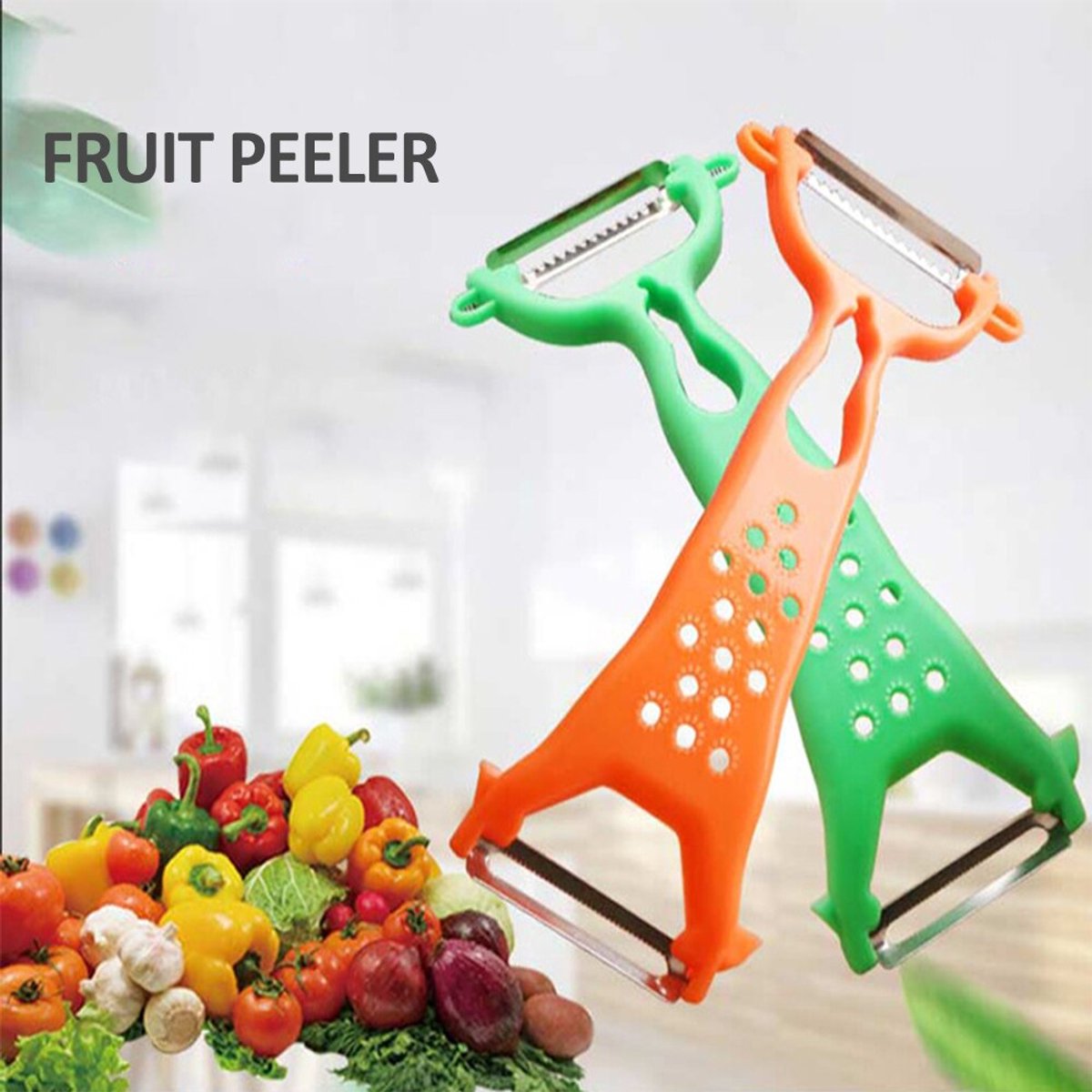 2 x Dubbelzijdige Dunschiller – Multifunctionele Rasp & Groentesnijder