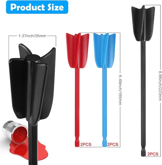 Boormixer Bijlage voor Epoxyhars Mengen - Herbruikbare Mixer voor Boor - Ideaal voor Schilderen en Keramiek - Geschikt voor 1/4" Boor — afbeelding 2