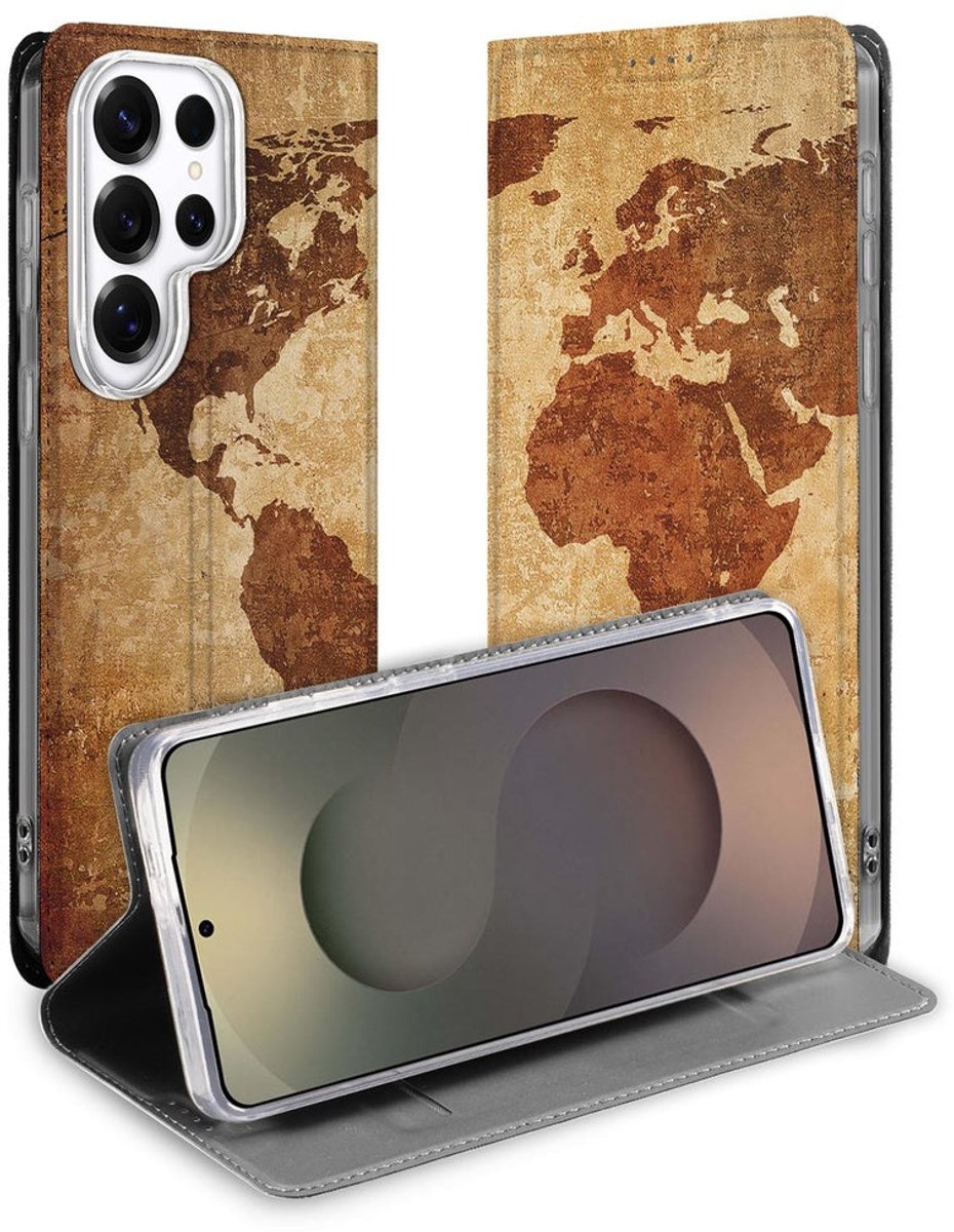 Samsung Galaxy S26 Ultra Standcase Hoesje Wereldkaart