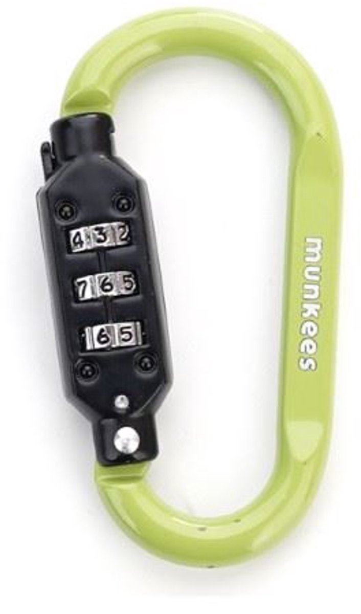 Combination Lock D-Shape Carabine Black/Green