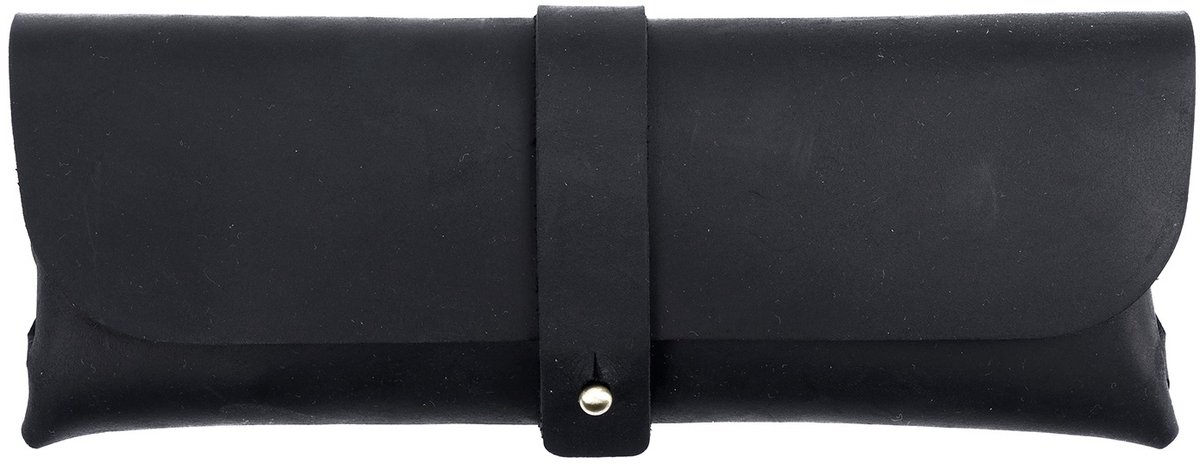 Leren Etui van Top-Grain Rundleer – Voor 20+ Pennen – Minimalistisch Design - Black