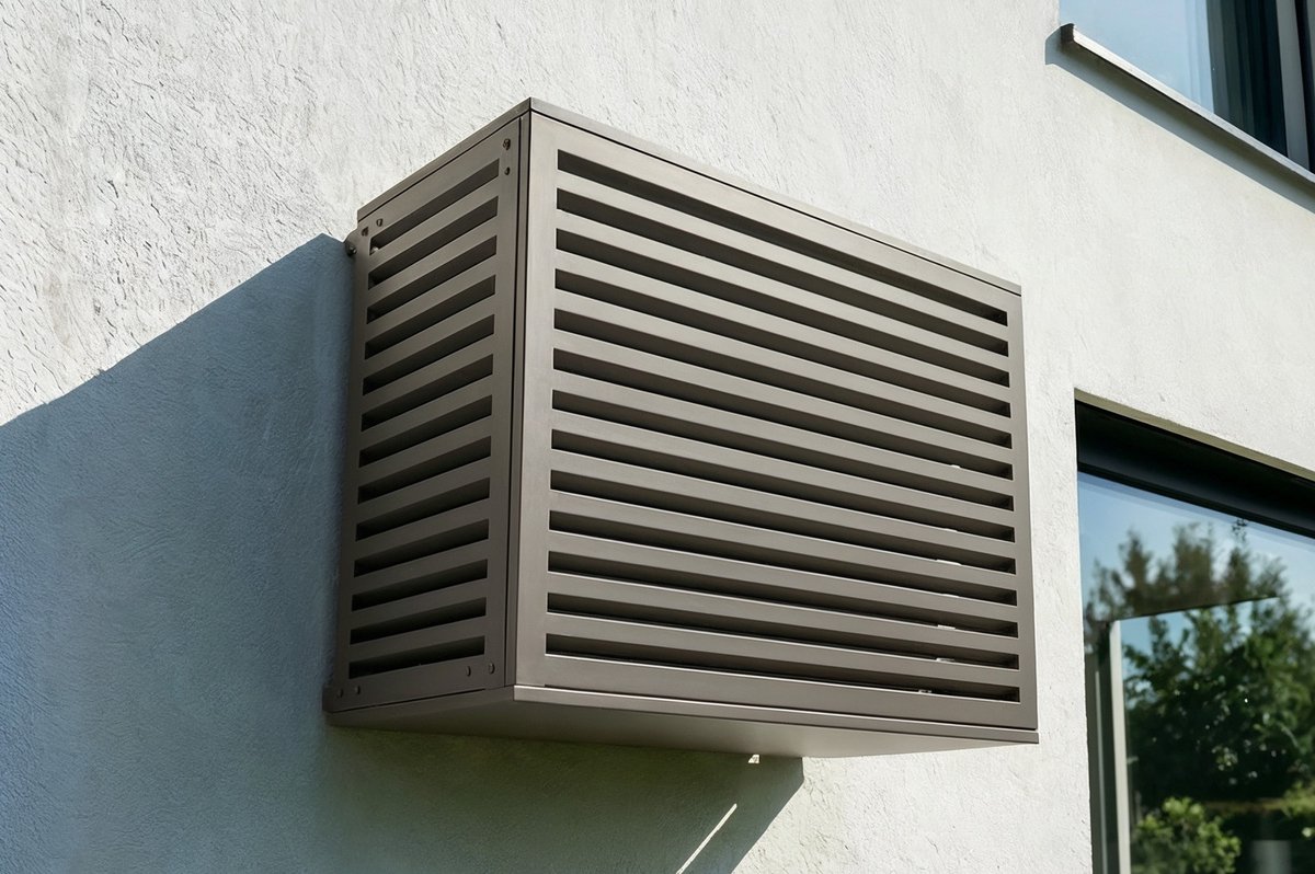 Casanoov Aneto Grijze Aluminium Afdekking Voor Airconditioner En Warmtepomp - Maat S