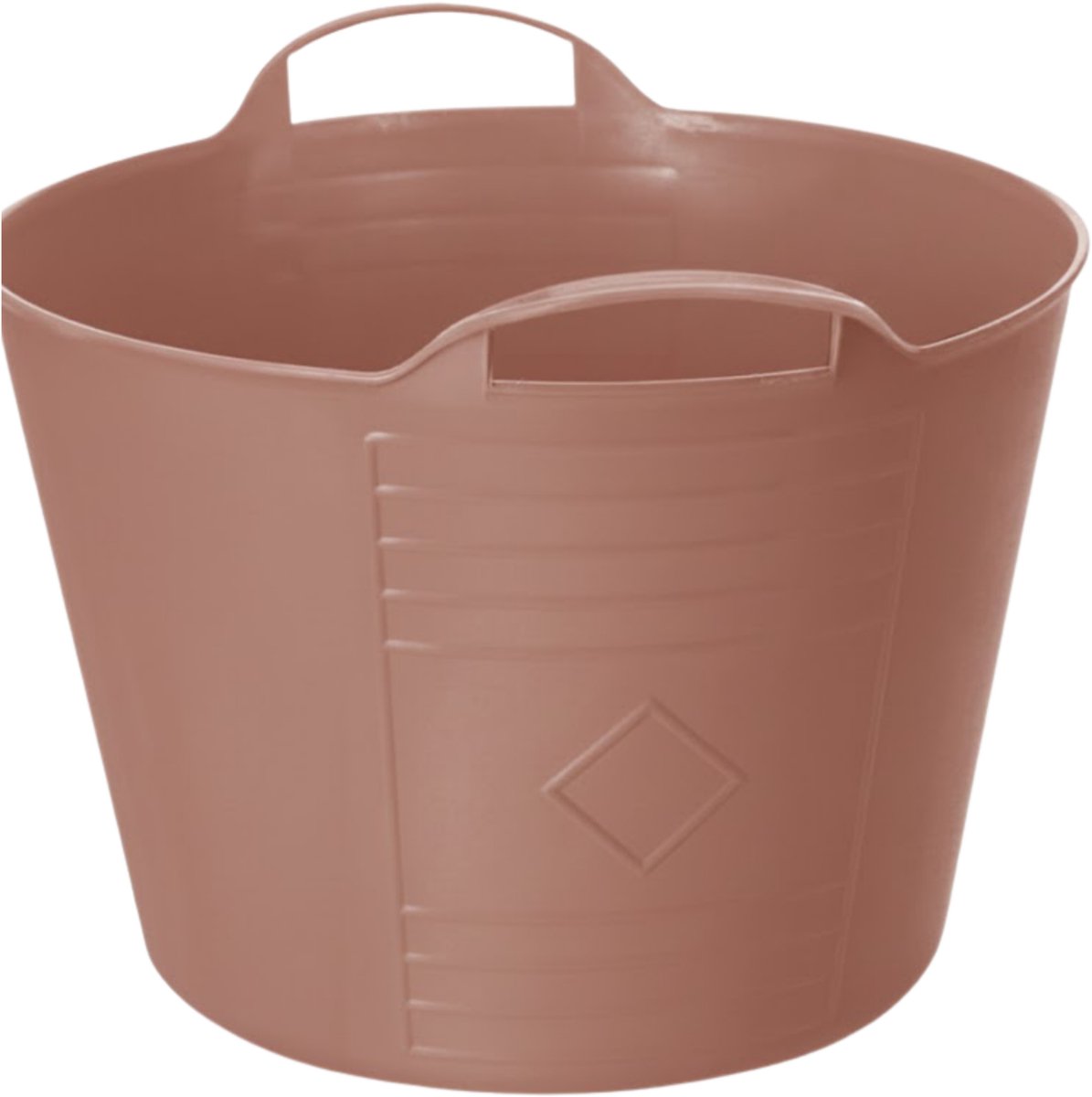 Excellent housewares Flexibele kuip / emmer - oudroze - 15 liter - kunststof - 35 x 28 cm