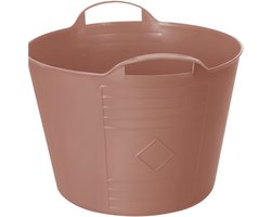 Excellent housewares Flexibele kuip / emmer - oudroze - 15 liter - kunststof - 35 x 28 cm