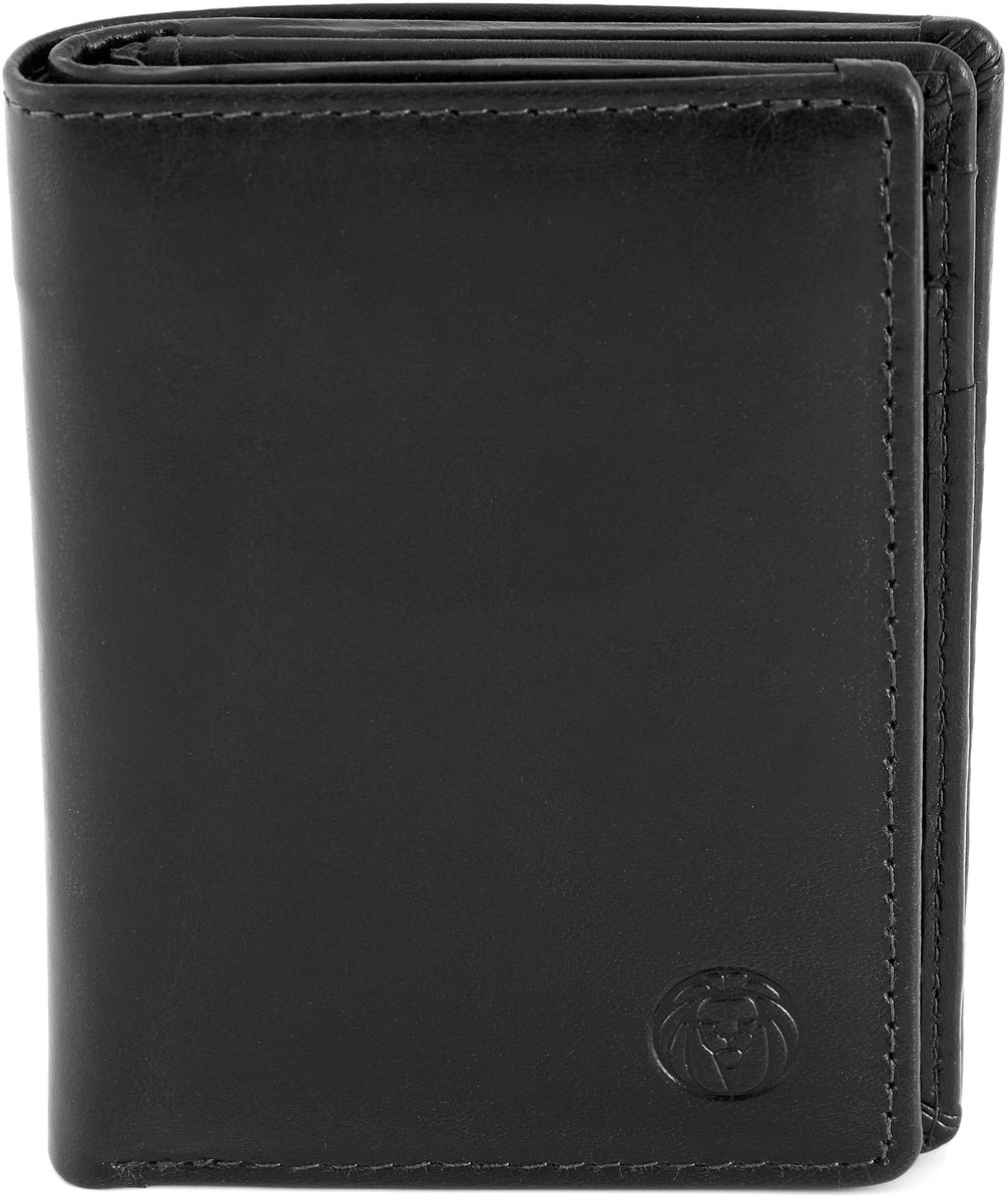 Minimalistische Zwarte Jasper Leren Portemonnee