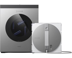 ECOVACS - WINBOT W3 OMNI EU - Robot ramenreiniger - Ruitenreinigingsrobot met multifunctioneel station - automatische wasfunctie van reinigingspad - intelligente randreiniging - sproeifunctie met drie sproeiers - app-bediening Image