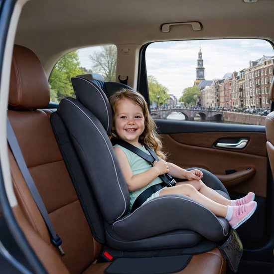 Premium Autostoelbeschermer voor Kinderzitje ISOFIX geschikt – Autostoel Beschermer Maxi Cosi - Waterafstotend & Universeel — afbeelding 2