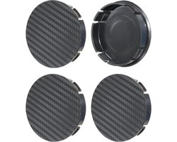 Set van 4 Naafdoppen Carbon Zwart 60mm voor Velgen