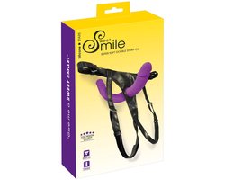 Sweet Smile Super Soft Double Voorbind Dildo - Strap-on met Uitneembaar Dubbele Dildo - Realistische Vloeibare Siliconen Dubbele Dildo 32 cm