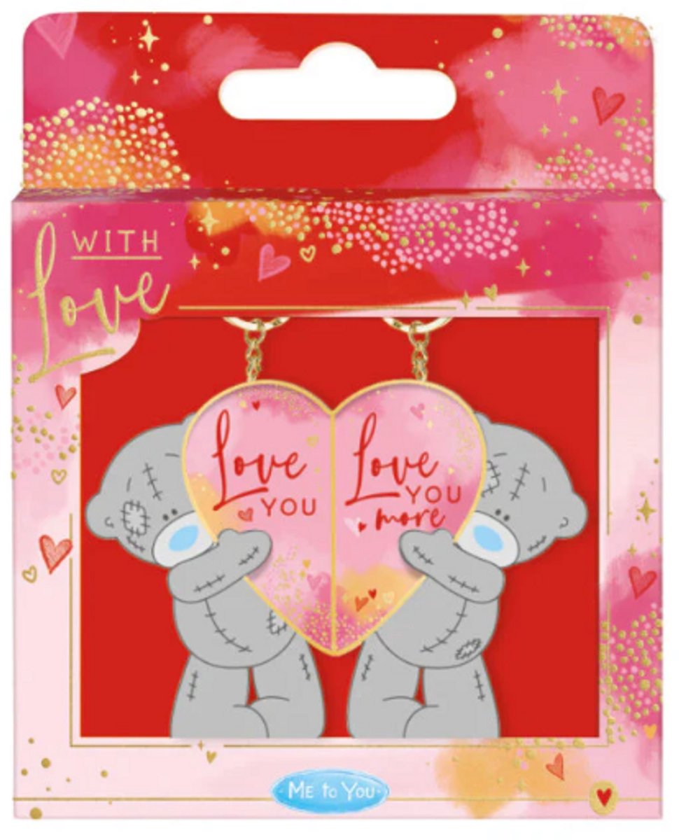 Sleutelhanger - Beer - Love you, love you more - Tweedelig - Metaal