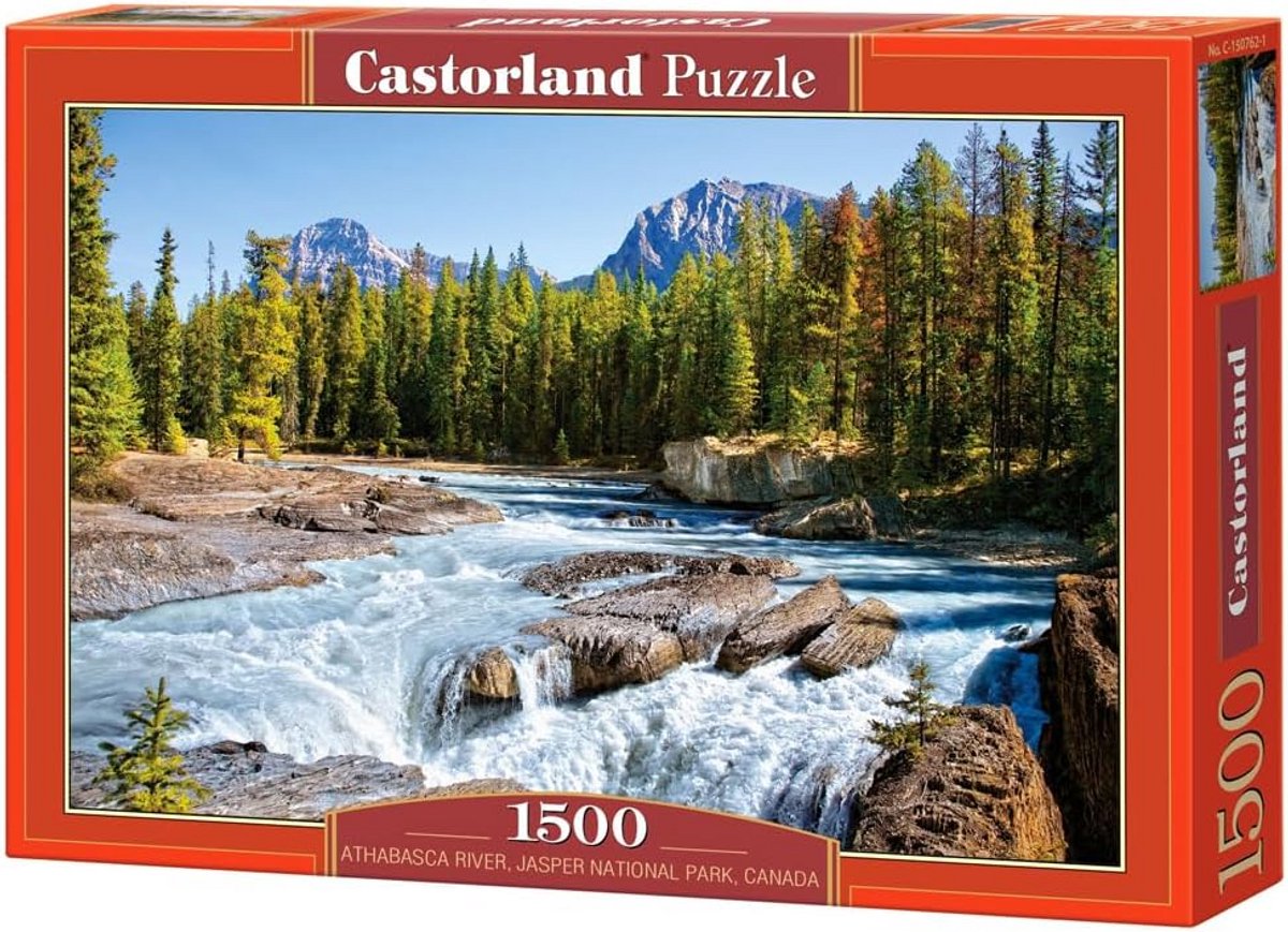Panoramische Legpuzzel 1500 Stukjes Athabasca Rivier Jasper National Park Canada