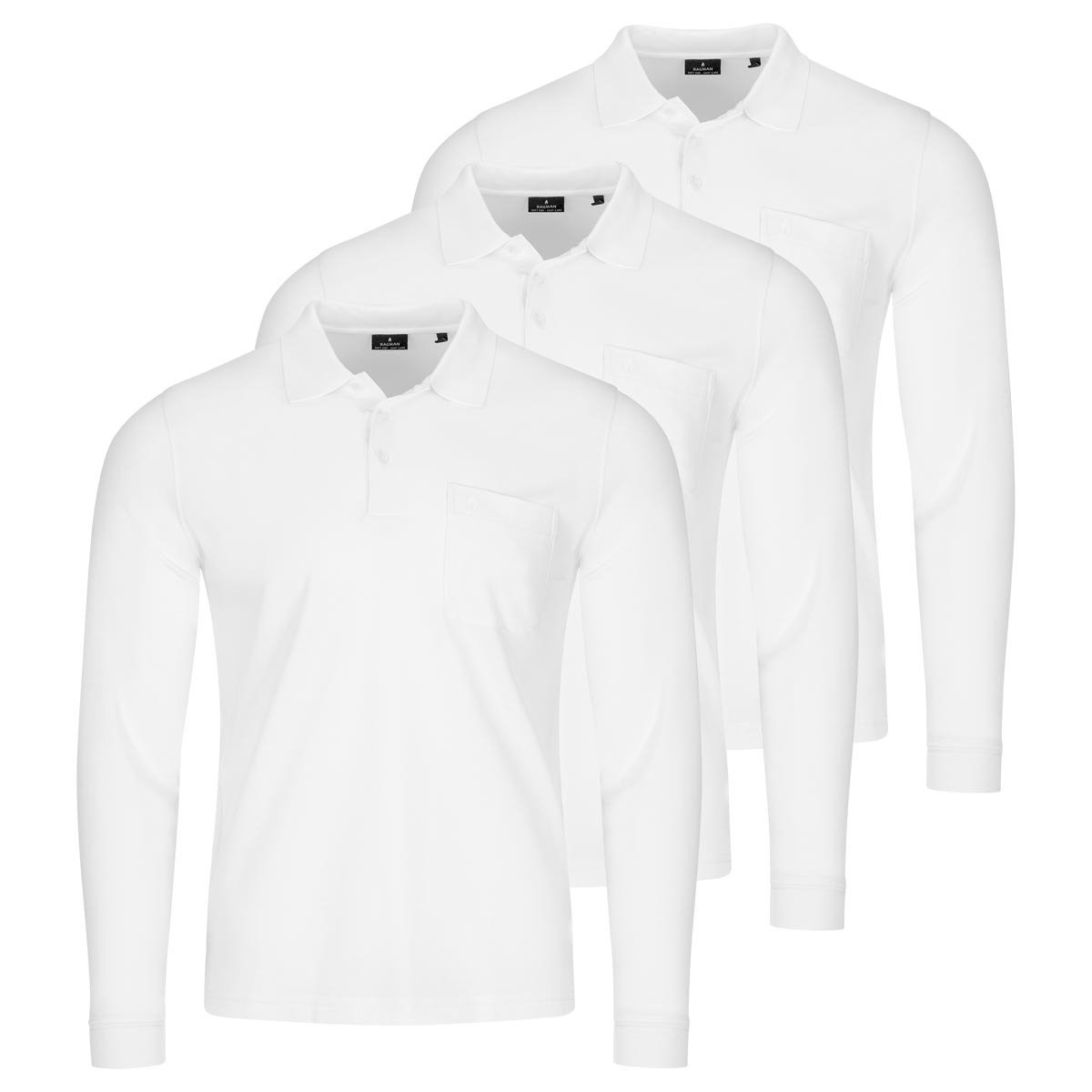 RAGMAN Heren poloshirt 3 pack Basic